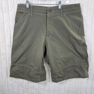 Kuhl Men's Green Chino Shorts Outdoor Nylon Vintage Size 36